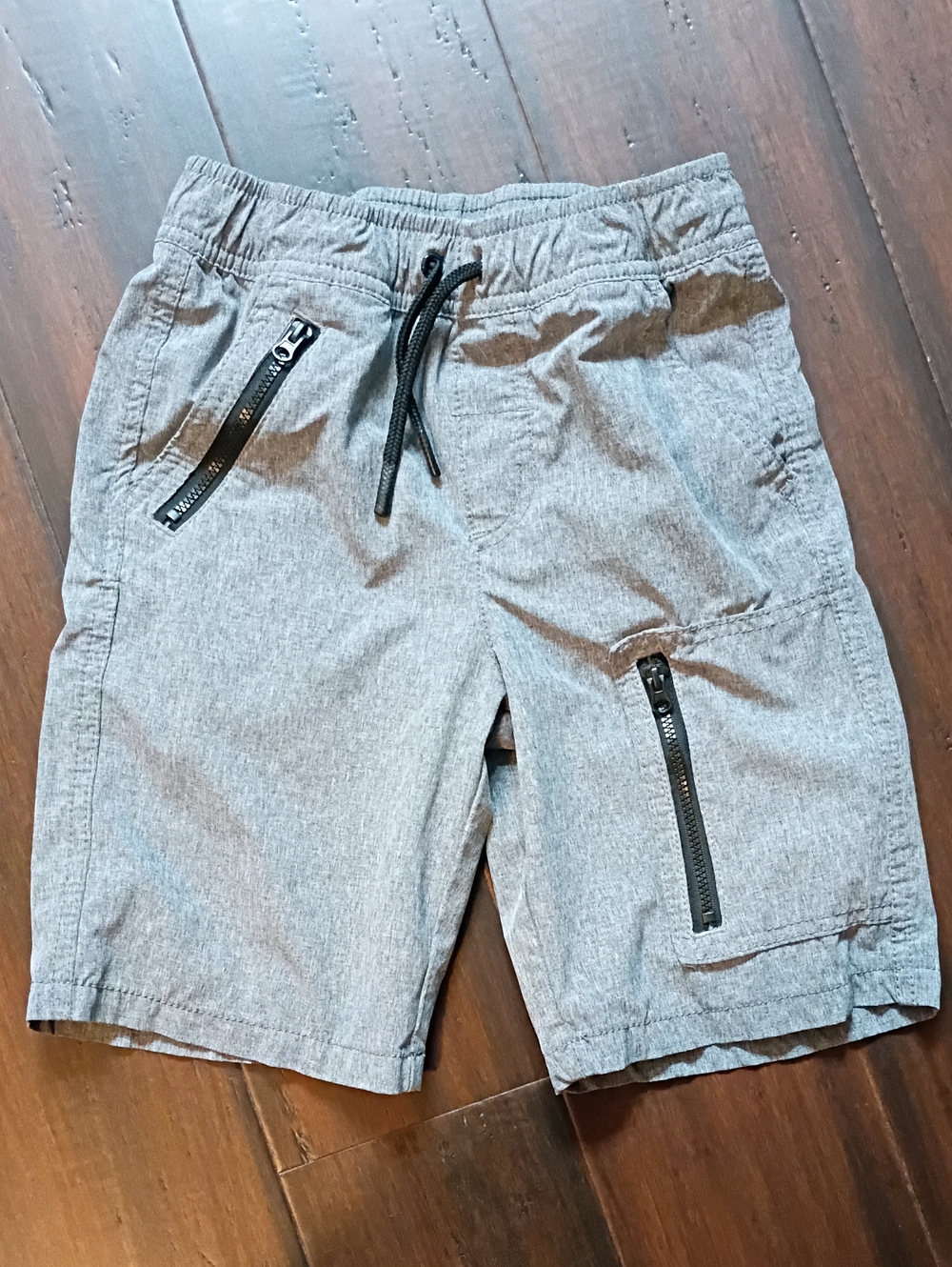 Boy's Gray Casual Drawstring Shorts